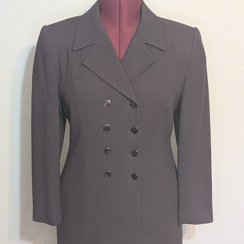 Kasper ASL,10 Petite, Mullberry color, Light Wool Skirt Suit